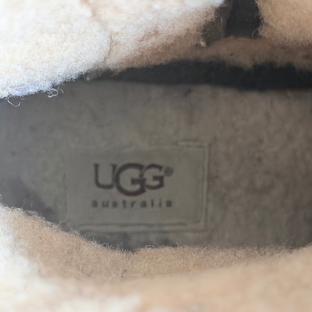 UGG Simmens Shearling Lined Boots Size 9.5 Brown Buckle Moto Cozy Winter - Picture 10 of 13